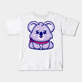 Cute baby koala sitting cartoon illustration Kids T-Shirt